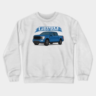 Car truck off road  f-150 blue Crewneck Sweatshirt